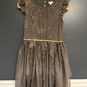 Cat & Jack Charcoal and Gold Sparkle Dress